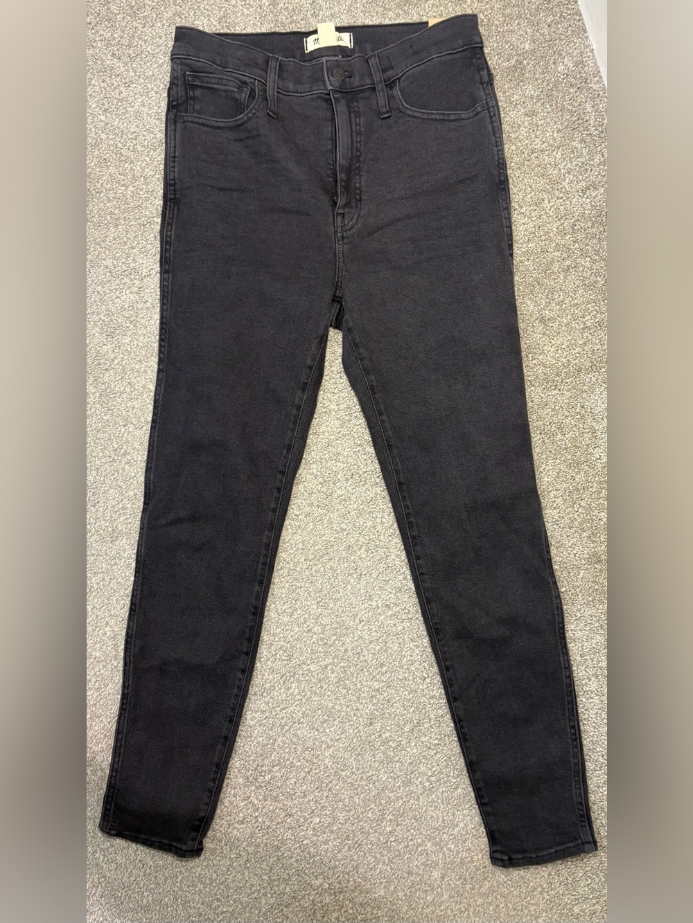 NWT Madewell Women’s High Rise Straight Leg Black Jean Size 30